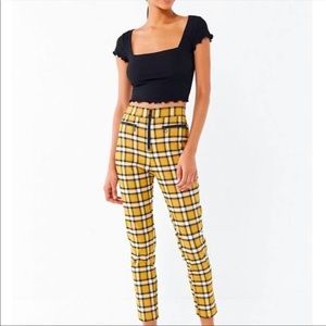Urban Outfitters Yellow Plaid Pants